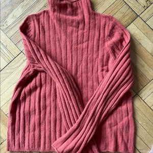 Madewell striped orange sweater